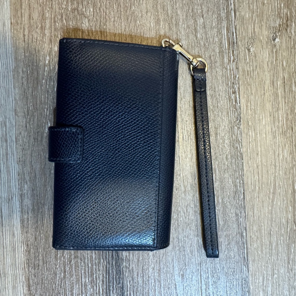 Coach Navy Wristlet Wallet - Picture 2 of 6